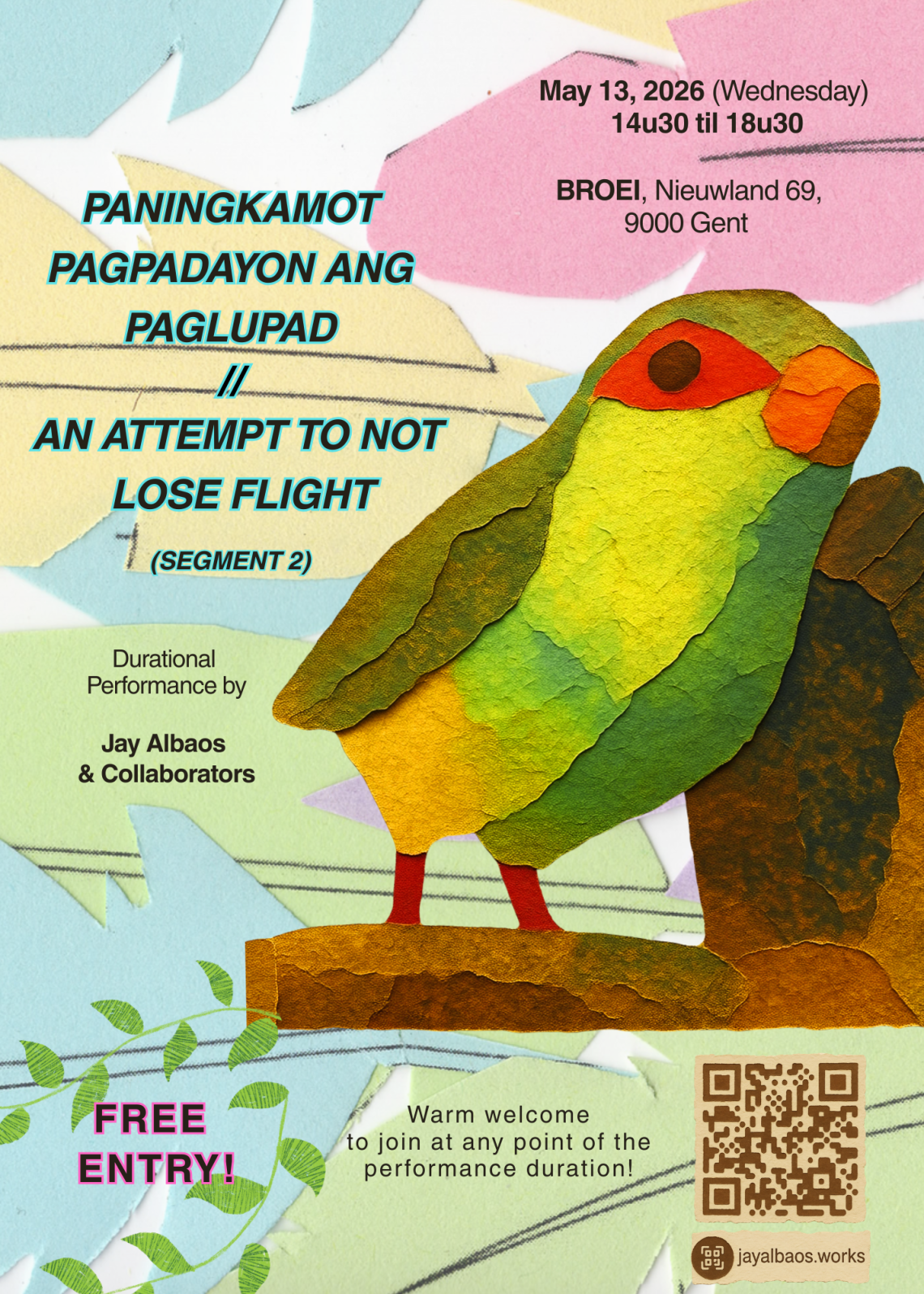 Paningkamot Pagpadayon ang Paglupad (PPaP): Segment 2 // A Durational Performance by Jay Albaos and Collaborators