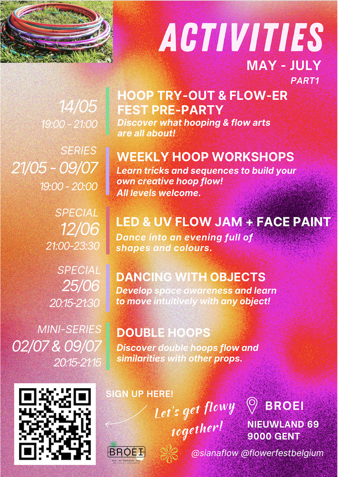 Hoop try-out & flow-er fest pre-party