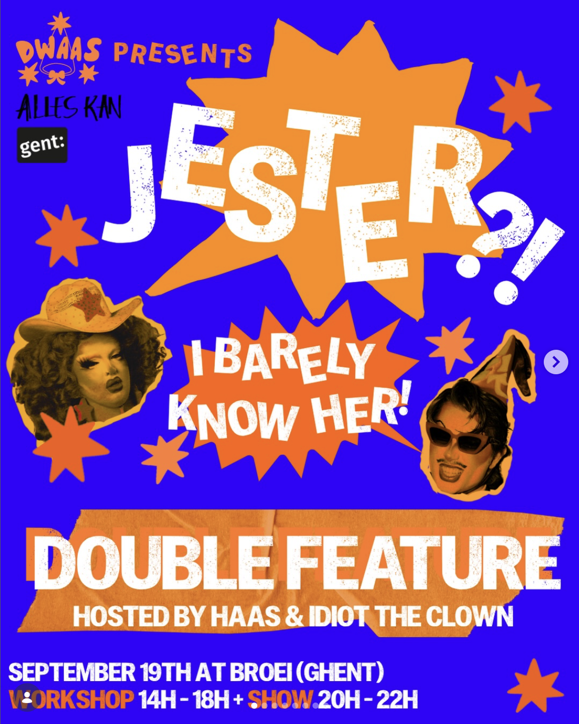 JESTER?! I BARELY KNOW HER!  (dragshow)