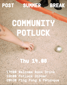 Community Potluck & pingpong toernooi